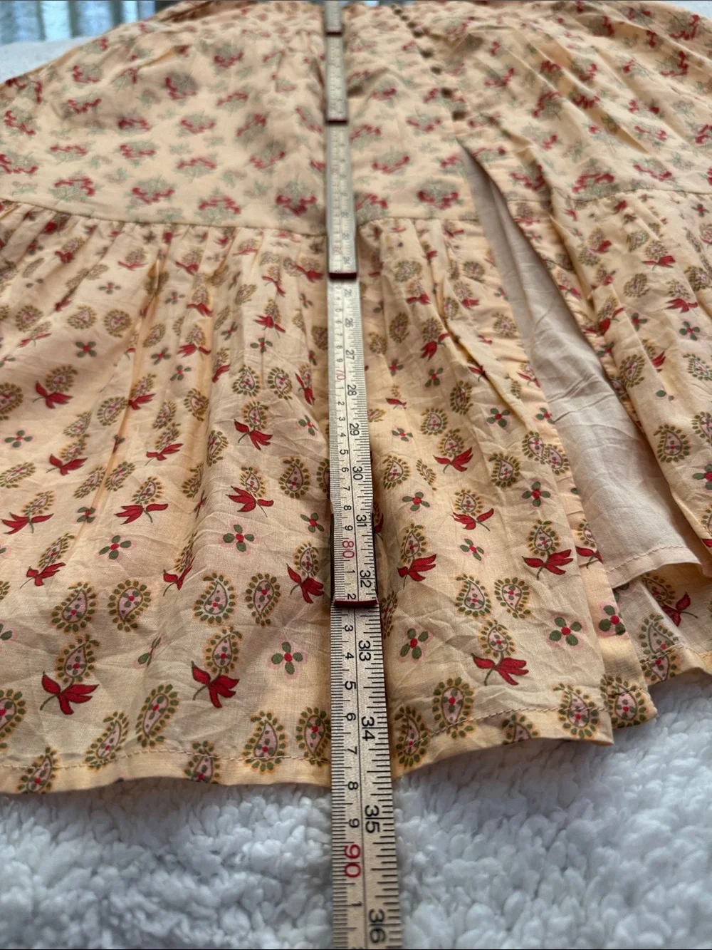 Patrons of Peace Peach Floral Maxi Skirt - Picture 2 of 7